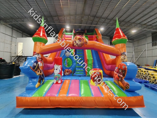 Populares toboganes inflables comerciales PAW Patrulla tema de toboganes inflables Castillo para niños y adultos