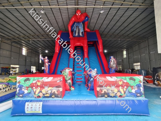 Comerciante de doble toboganes hinchables Spider-Man de toboganes secos hinchables Castillo para niños y adultos en venta