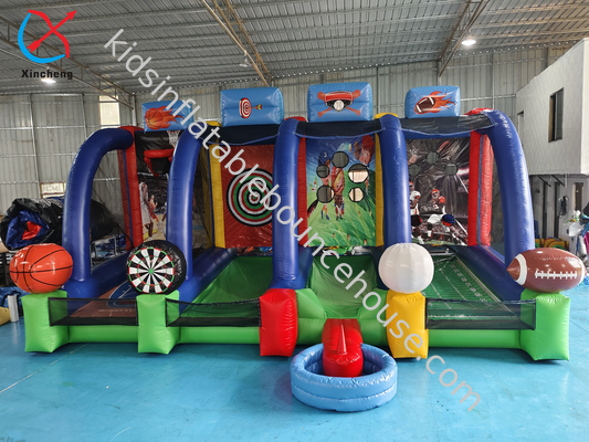 Comerciante ODM/OEM Juego de deportes inflables interactivos al aire libre Juego de tiros de pelota inflables