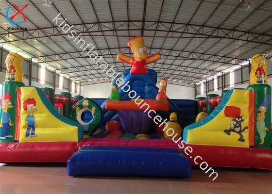 Fabricante Los Simpson Ciudad Inflable de diversión Casa Inflable de Salto Castillo Deslizante