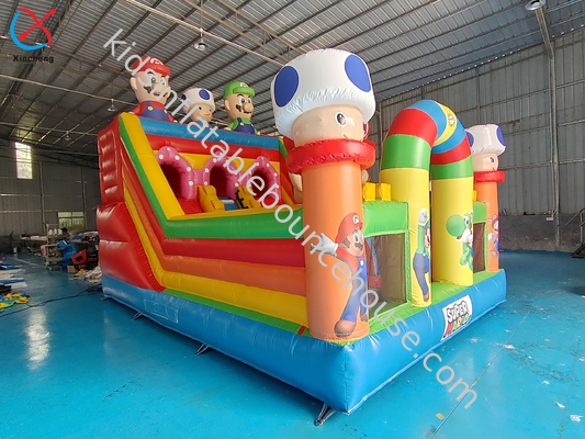 Deslizamientos inflables personalizados Parque de juegos Super Mario Parque Inflable Casa de salto