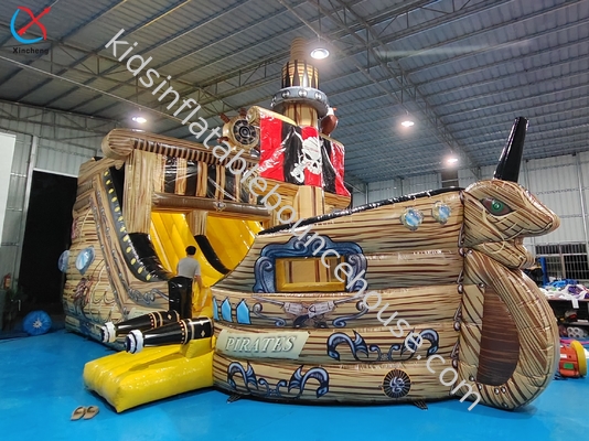 Pvc inflable personalizado El barco pirata campo de juego de obstáculos inflable