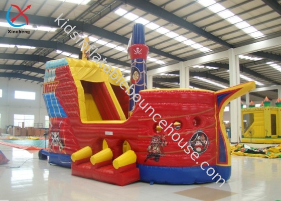 Fabricante Nave pirata inflable Casa de salto con deslizamiento Curso de obstáculos inflable