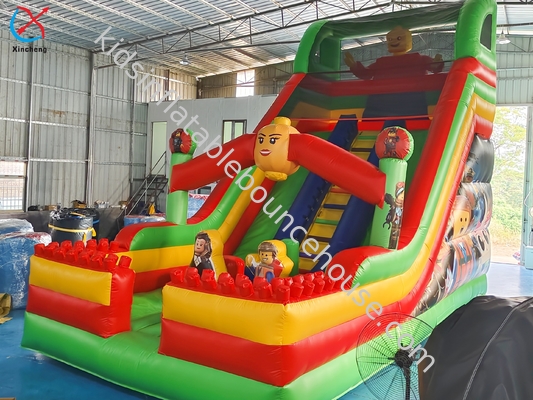 Deslizamientos inflables Parque LEGO Deslizamientos inflables Dobles Castillo Para Niños
