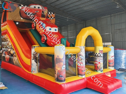 Deslizamiento inflable Los coches Deslizamientos dobles secos inflables Castillo