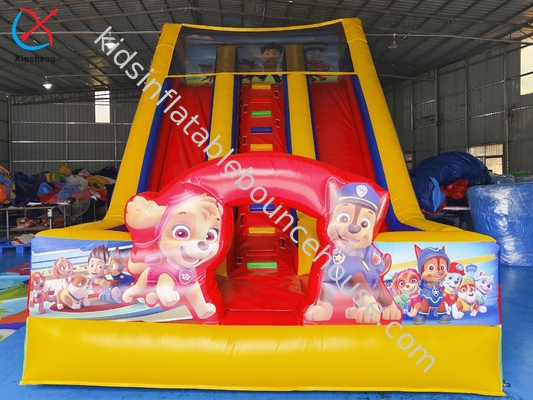 Fábrica comercial de patillas inflables de patrulla de diapositivas grandes inflables dobles secas