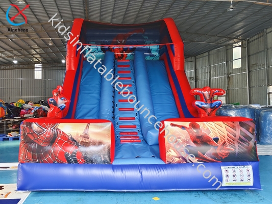 Fabricante PVC Deslizador hinchable Spiderman Hero Deslizadores hinchables dobles secos