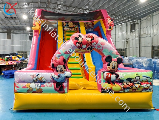 Deslizador inflable personalizado Mickey y Minnie Deslizador inflable doble seco Castillo