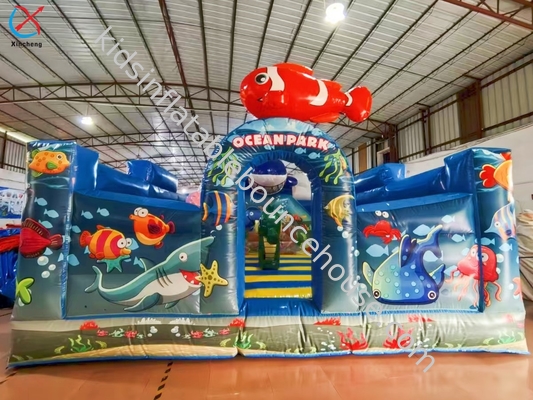 Casa de salto inflable personalizada Mundo submarino Ciudad divertida Castillo de salto