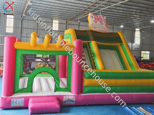 Fabricación castillo de salto mi pequeño poni casa de salto inflable con combinación de diapositivas