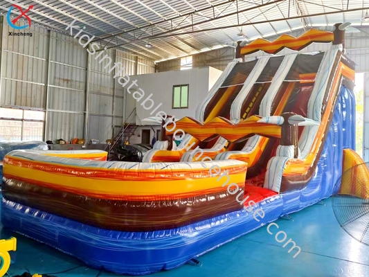 Fabricante Deslizadores inflables naranja Inflables doble agua