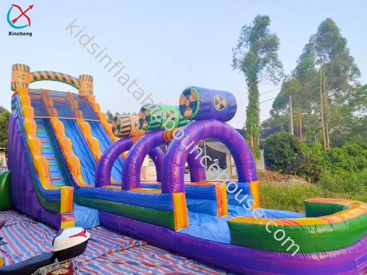 Deslizador gigante inflable inflable doble deslizadores de agua Long Lane Castillo