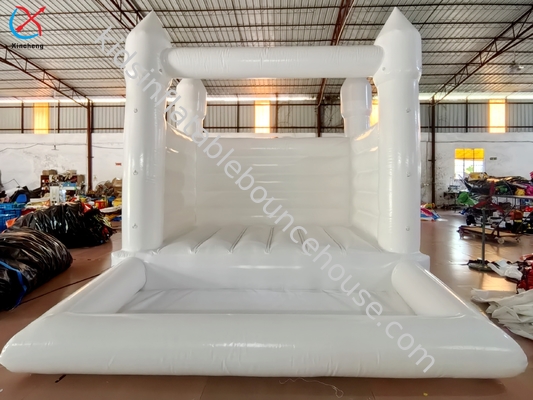 Fabricante Inflable área de salto de boda blanca castillo rebotante inflable