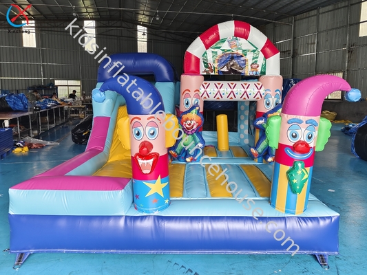 Casa inflable de fábrica y castillo de salto en toboganes