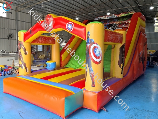Fábrica de toboganes inflables comerciales Spider-Man castillo de salto inflable