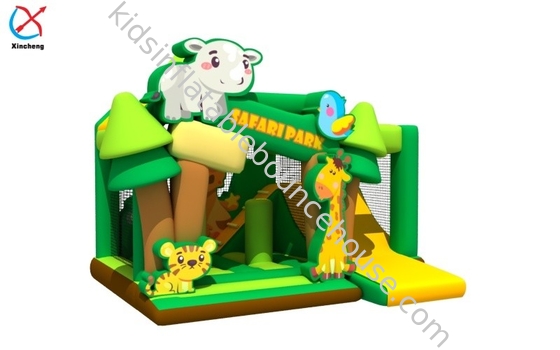 Casa de salto inflable comercial con toboganes Combo de parque de safari inflable