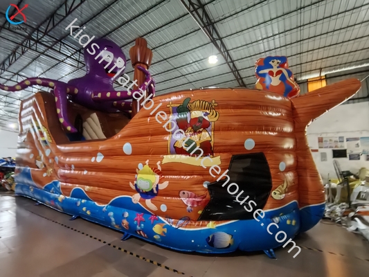 El pulpo inflable de PVC personalizado El barco pirata Curso de obstáculos inflable