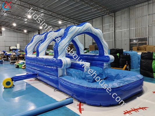 Deslizador comercial de deslizamiento inflable Deslizadores dobles de agua inflable para exteriores