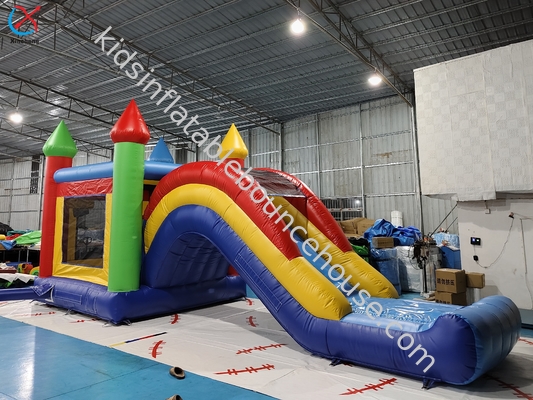 Commercial Colorido Combos Inflable Inflable Casa Rebobinable Con Castillo Deslizante