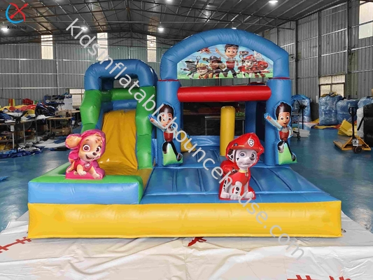 Popular dibujos animados Inflable Casa de salto con diapositivas PAW Patrulla Inflable Combo Para Niños
