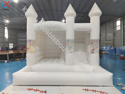 Castillo Hinchable de Boda con Piscina Casa Inflable Blanca