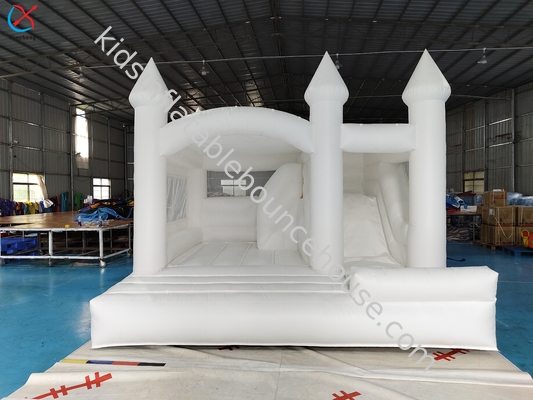 Combo de tobogán y casa inflable comercial, fiesta de bodas, castillo hinchable para niños con tobogán