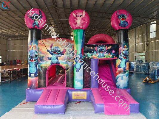 Commercial Bouncy Castle Lilo & Stitch Bouncy Castle con alquiler de toboganes para niños