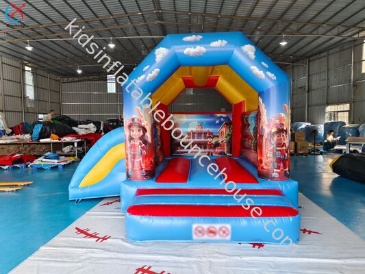 Castillo inflable Bomberos Castillo de salto con tobogán Castillo de salto a la venta
