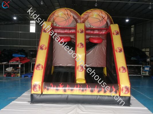 Juegos Inflables Comerciales Baloncesto Criss Cross Toss Juego Doble Tiro