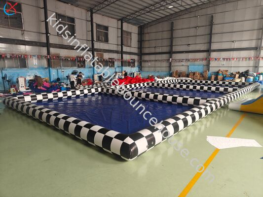 Fabricante PVC gigante doble piscina inflables piscina para exteriores