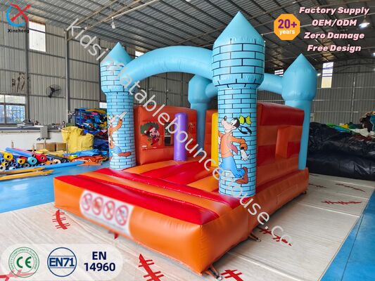 Casa de rebote inflable de Mickey con temática de castillo de alta calidad para fiestas infantiles
