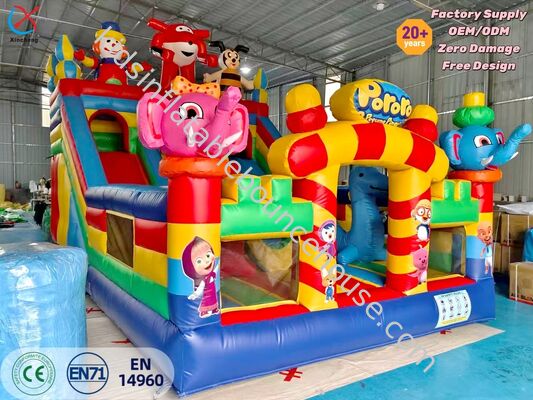 Temática de dibujos animados personalizados Casa de salto inflable Slide Combo Castillo de salto Para el negocio de alquiler