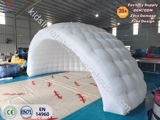 Tienda comercial de cúpula inflable blanca a medida Tienda de refugio iglú inflable al aire libre