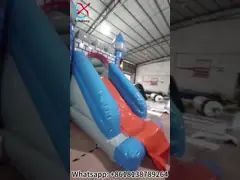 Parque infantil inflable de fábrica Castillo inflable de Blancanieves con toboganes dobles